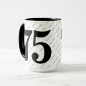 Ihr Namensmuster - Schwarz & Weiß - Fett 75 Tasse (Vorderseite Links)
