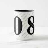 Ihr Namensmuster - Schwarz & Weiß - Fett 80 Tasse (Zentrum)