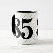 Ihr Namensmuster - Schwarz & Weiß - Fett 85 Tasse (Vorderseite Links)