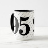 Ihr Namensmuster - Schwarz/Weiß - Fett Alter 95 Tasse (Vorderseite Links)
