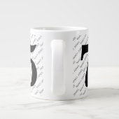 Ihr Namensmuster - Schwarz/Weiß - Fettalter 75 Jumbo-Tasse (Rückseite)