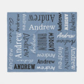 IHR Namenswiederholen, kundenspezifische Fleecedecke (Vorderseite (Horizontal))