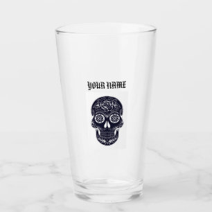 IHR NAMENSzuckerschädel-LITER-GLAS Glas