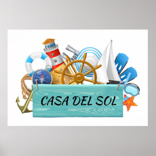 Ihr Nautical - Beach House - Zeichen Poster