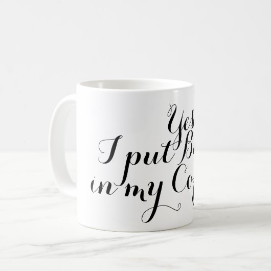 Ihr nettes Sprichwort: Ja setzte ich Butter in Kaffeetasse (Vorderseite Links)