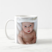 Ihr neues Baby Boy Fotos Personalisierter, benutze Kaffeetasse (Links)