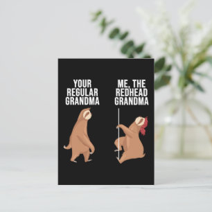 Ihr normales Oma mit mir, das rote Oma Postkarte
