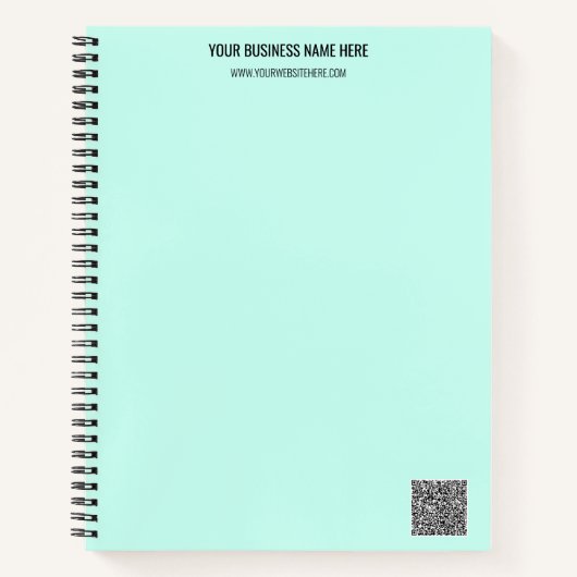 Ihr Notizbuch für Ihr QR-Code-Geschäft mit eigenem (Vorderseite)