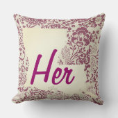 Ihr oder Ihm Staat Floral Louisiana irgendein Farb Kissen (Vorderseite)