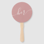 Ihr oder sein Bride Groom Hochzeitsspiel Hand Fan Fächer (Rückseite)
