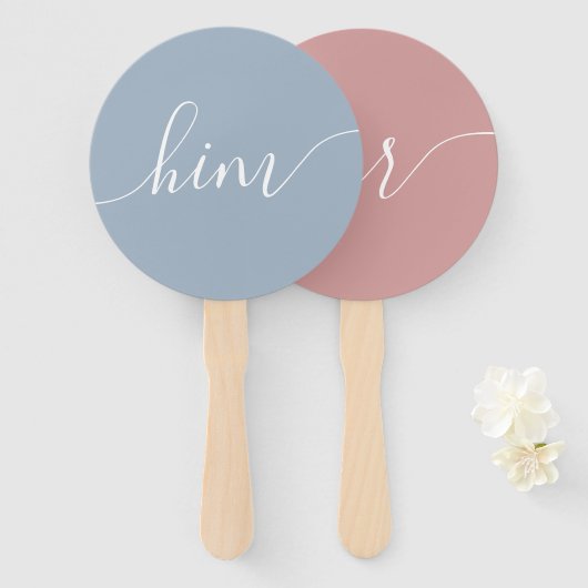 Ihr oder sein Bride Groom Hochzeitsspiel Hand Fan Fächer (Vorne und Hinten)
