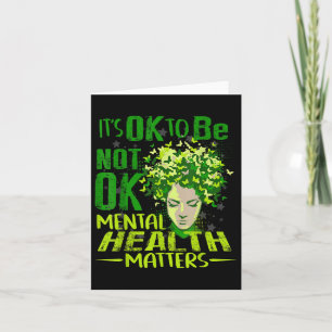 Ihr Ok Mental Health S Awareness Montag Zitat Frau Karte