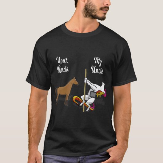 Ihr Onkel mein Onkel Einhorn Funny Pferde Liebhabe T-Shirt (Vorderseite)