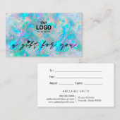 Ihr opal inspiriert Texturgutschein Visitenkarte (Vorne/Hinten)