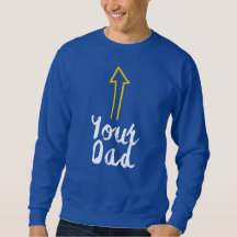 Ihr Papa-Slogan mit Pfeil, der auf sich selbst zei