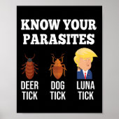 Ihr Parasiten Anti-Trump Funny Luna Tick Resist Poster (Vorne)