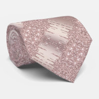 Ihr Party Neck Tie Rose Gold Blush Glitzer Tropfen
