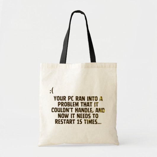 Ihr PC hatte ein Problem Tragetasche (Vorne)