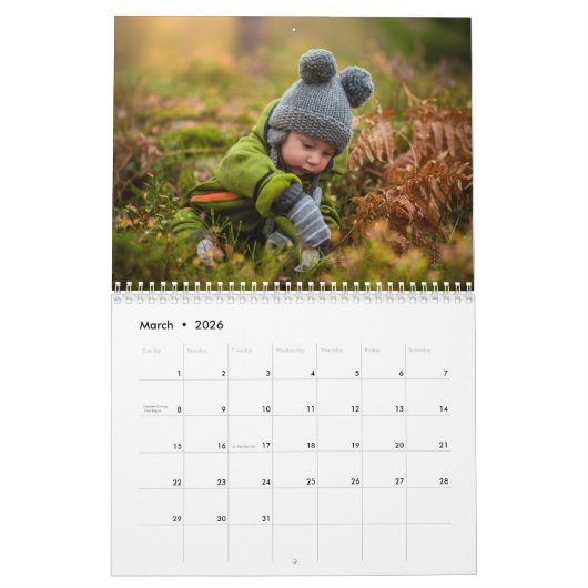 Ihr perfekter Kalender - Familiär und Baby-Desk (Mär 2026)