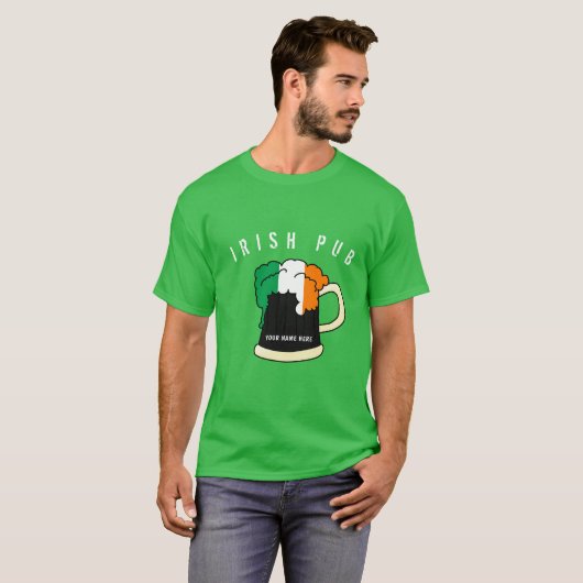 Ihr Personalisierter Irish Pub St Patricks Day T-Shirt (Vorne ganz)