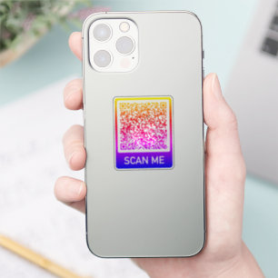 Ihr personalisierter QR-Code-Farbaufkleber Vorlage Aufkleber