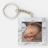 Ihr Personalisiertes, elegantes blaues Marmormuste Schlüsselanhänger (Vorderseite)