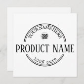 Ihr Personalisiertes Firmenlogo in Schwarzweiß Einladung (Vorne/Hinten)