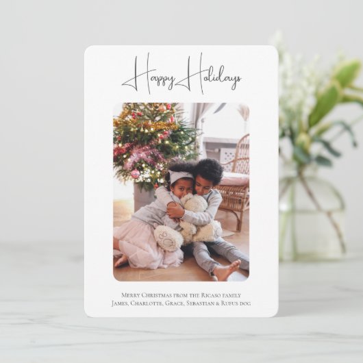 Ihr Personalisiertes Foto Frohe Weihnachten Weihna (Stehend Vorderseite)