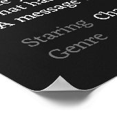 Ihr Personalisiertes Foto für Filmsynopsis Poster (Ecke)