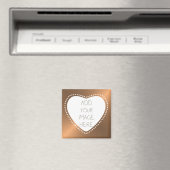 Ihr Personalisiertes Foto-Gold-Herz Magnet (In Situ (Geschirrspüler))