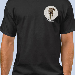 Ihr personalisiertes Hunde-Foto mit Namen im Wappe T-Shirt