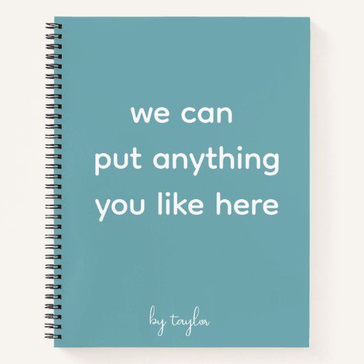 Ihr Personalisiertes Notebook Notizblock (Vorderseite)