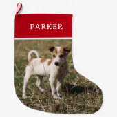 Ihr Personalisiertes Pet-Foto mit benutzerdefinier Großer Weihnachtsstrumpf (Vorderseite)