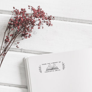 Ihr Personalisiertes Vintages Bibliotheksbuch Gummistempel