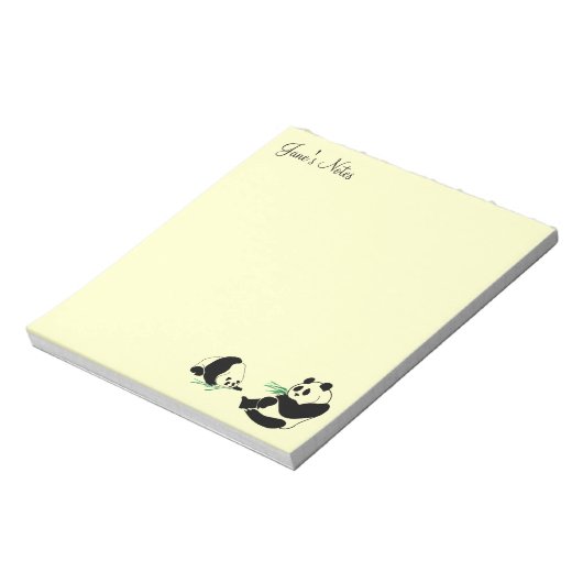 Ihr persönlicher Panda Notepad Notizblock (Rotiert)