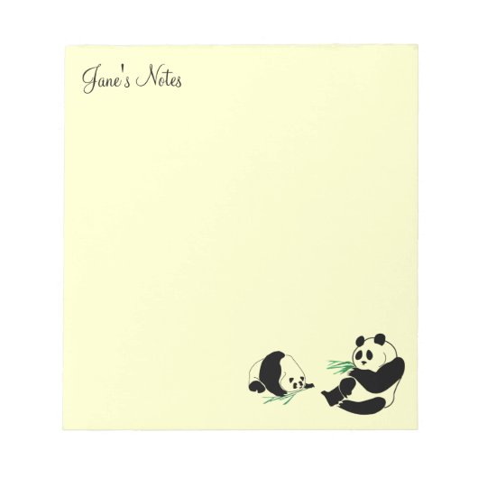 Ihr persönlicher Panda Notepad Notizblock (Vorderseite)