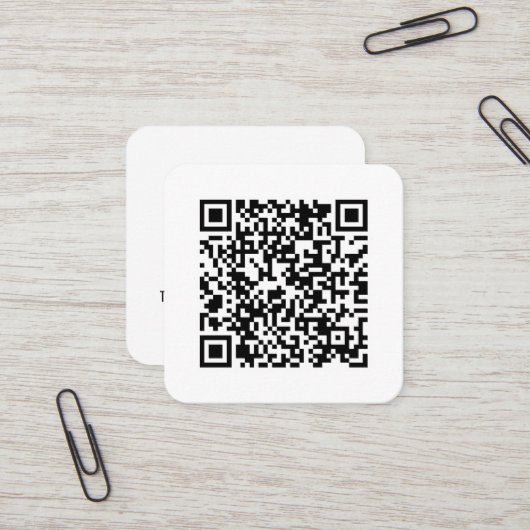 Ihr persönlicher QR-Code in Verbindung mit Ihrem U Quadratische Visitenkarte (Vorderseite/Rückseite Beispiel)
