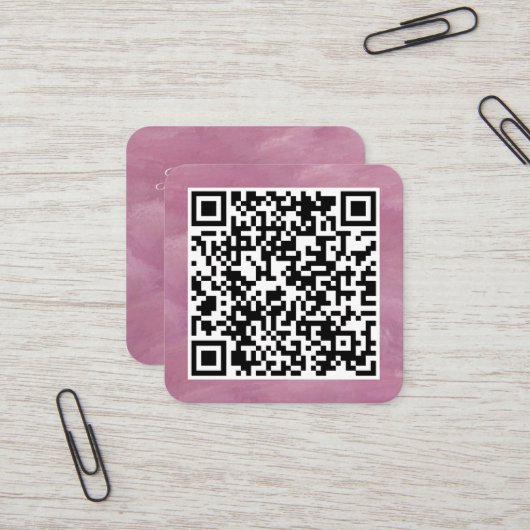 Ihr persönlicher QR-Code in Verbindung mit Ihrer U Quadratische Visitenkarte (Vorderseite/Rückseite Beispiel)