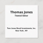 Ihr persönlicher QR-Code in Verbindung mit Ihrer U Quadratische Visitenkarte (Rückseite)