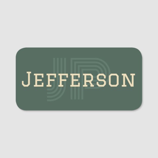 Ihr persönlicher Stil: Modernes Mit Monogramm Pini Namensschild (Vorderseite)