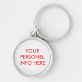 IHR PERSÖNLICHES INFO HIER SCHLÜSSELANHÄNGER (Vorne)
