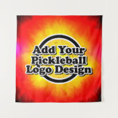 Ihr Pickleball-Logo Wandteppich (Vorderseite)