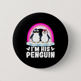 Ihr Pinguin passendes Paar Valentinstag Liebe höre Button