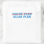 Ihr Plan Allah Plan Rechteckiger Aufkleber (Tasche)