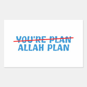 Ihr Plan Allah Plan Rechteckiger Aufkleber
