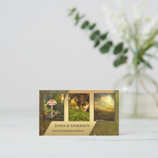 Ihr Portfolio aus 4 Fotos Waldlandschaft Visitenkarte (Stehend Vorderseite)