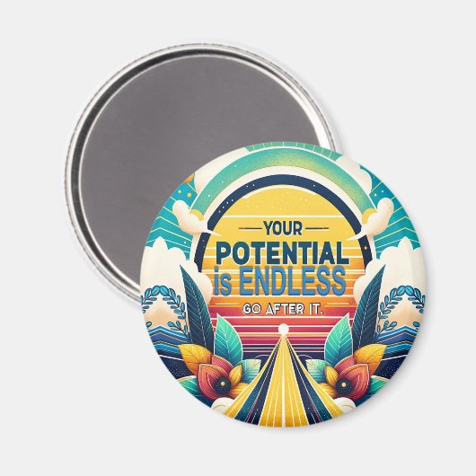 Ihr Potenzial ist endlos Magnet (Vorderseite/Rückseite)