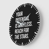 Ihr Potenzial ist grenzenlos - Motivierend Große Wanduhr (Winkel)