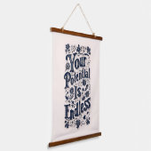 Ihr Potenzial ist unendlich groß Wandteppich Mit Holzrahmen (Gewinkelt)