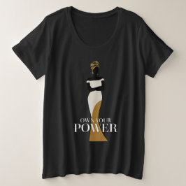 Ihr Power: Ein Portrait von Vertrauen und Anmut Große Größe T-Shirt